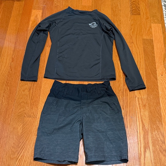 art class Other - art class Black Kids Long-Sleeve Rashguard Swim Set